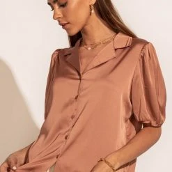 FUN 2 FUN New Arrivals Morgan Button Down Top