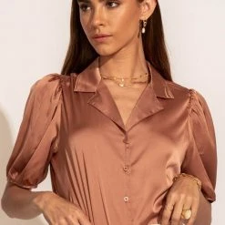 FUN 2 FUN New Arrivals Morgan Button Down Top