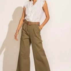 FINAL TOUCH COLLECTION New Arrivals Shelby Pants In Olive