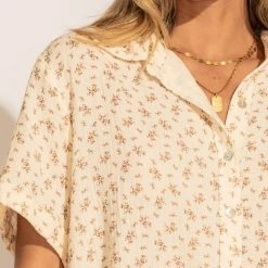 FUN 2 FUN Jana Button Down Top Tops