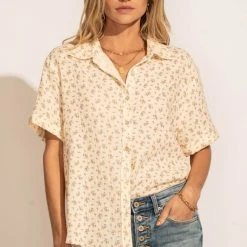 FUN 2 FUN Jana Button Down Top Tops