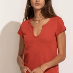 LA MIEL Zoe Tee In Red