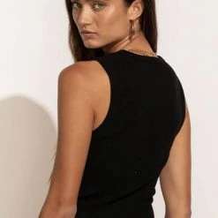 LA MIEL Roselyn Tank Top In Black 13 LA MIEL Roselyn Tank Top In Black