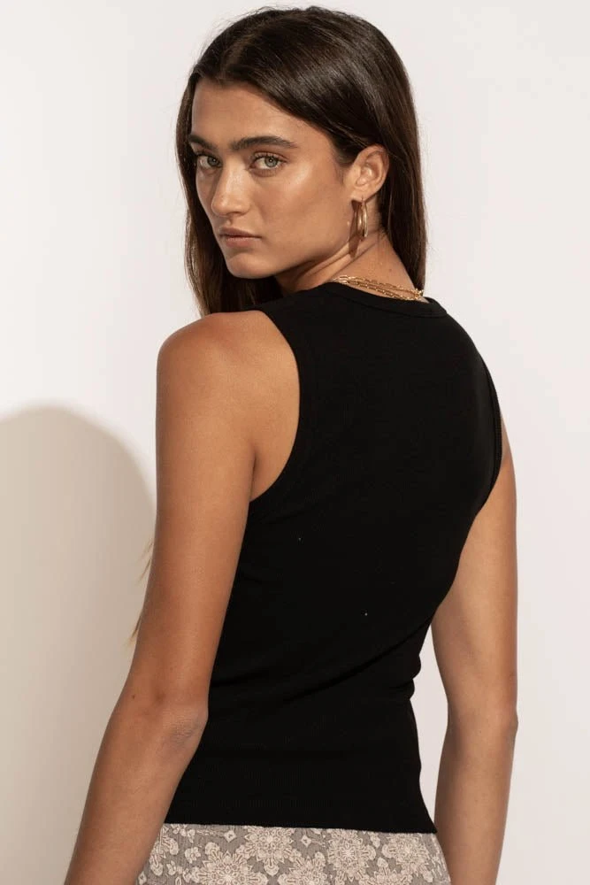 LA MIEL Roselyn Tank Top In Black 6 LA MIEL Roselyn Tank Top In Black