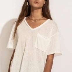 LA MIEL New Arrivals Paula Oversized Top In White