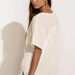 LA MIEL New Arrivals Paula Oversized Top In White