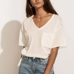 LA MIEL New Arrivals Paula Oversized Top In White