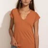 LA MIEL New Arrivals Zoe Tee In Orange