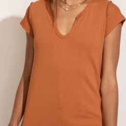 LA MIEL New Arrivals Zoe Tee In Orange