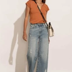 LA MIEL New Arrivals Zoe Tee In Orange