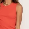 LA MIEL New Arrivals Roselyn Tank Top In Red