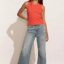 LA MIEL New Arrivals Roselyn Tank Top In Red