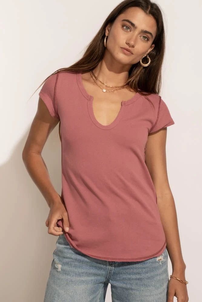 LA MIEL New Arrivals Zoe Tee In Pink 8 LA MIEL New Arrivals Zoe Tee In Pink