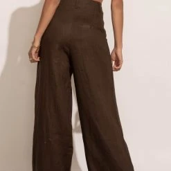LISTICLE Adella Pants In Brown New Arrivals
