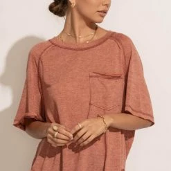 LA MIEL Maggie Top In Rust New Arrivals