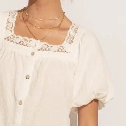 WELLMADE INC New Arrivals Greer Button Up Top