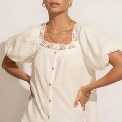 WELLMADE INC New Arrivals Greer Button Up Top