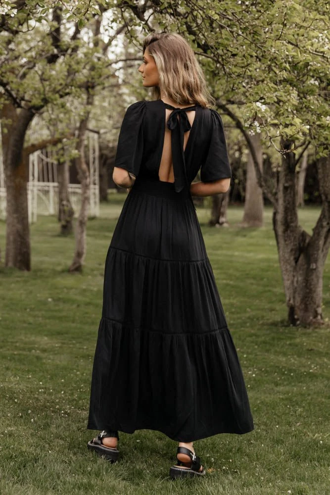 LOVE STITCH Clothing Illustrated Sariah Maxi Dress In Black 3 LOVE STITCH Clothing Illustrated Sariah Maxi Dress In Black