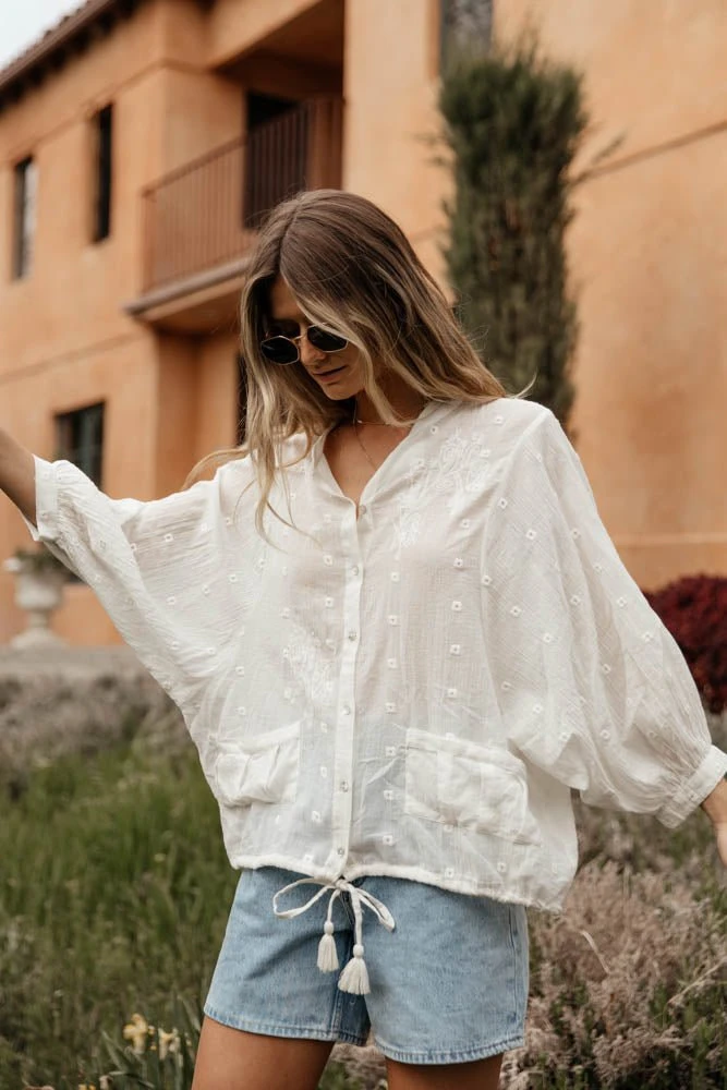 LOVE STITCH Clothing Illustrated Bray Embroidered Blouse 3 LOVE STITCH Clothing Illustrated Bray Embroidered Blouse