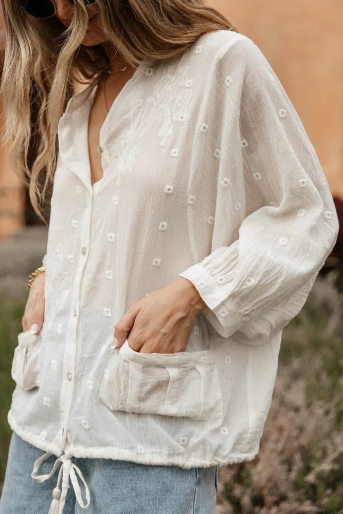 LOVE STITCH Clothing Illustrated Bray Embroidered Blouse 6 LOVE STITCH Clothing Illustrated Bray Embroidered Blouse