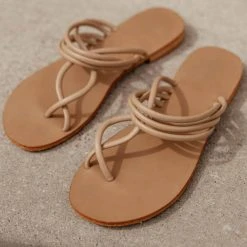 BEAST FASHION Adeline Sandals In Taupe