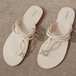 BEAST FASHION New Arrivals Adeline Sandals In Ivory