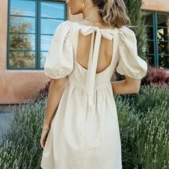 JACQUIE THE LABEL Rosalee Mini Dress In Natural