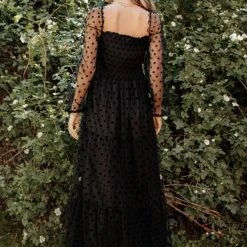 SEE AND BE SEEN Margo Polka Dot Dress In Black 12 SEE AND BE SEEN Margo Polka Dot Dress In Black