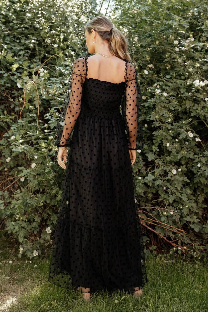 SEE AND BE SEEN Margo Polka Dot Dress In Black 7 SEE AND BE SEEN Margo Polka Dot Dress In Black