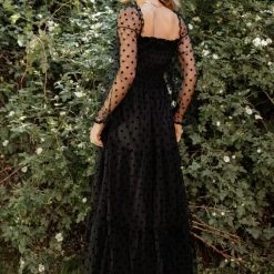 SEE AND BE SEEN Margo Polka Dot Dress In Black 13 SEE AND BE SEEN Margo Polka Dot Dress In Black