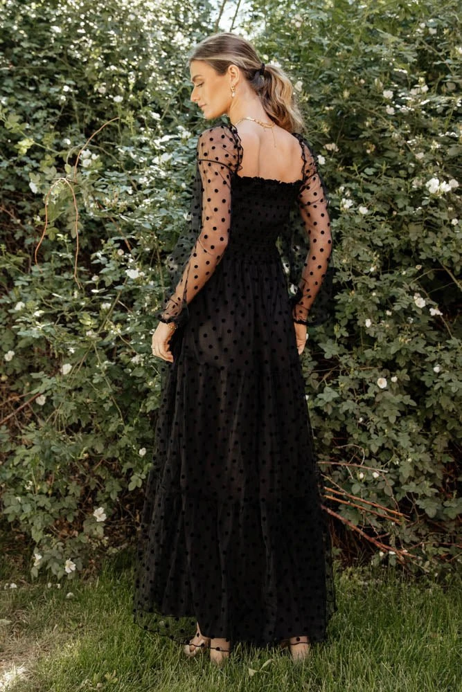 SEE AND BE SEEN Margo Polka Dot Dress In Black 8 SEE AND BE SEEN Margo Polka Dot Dress In Black