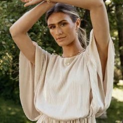 SEE AND BE SEEN Brooke Maxi Dress In Gold