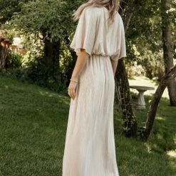 SEE AND BE SEEN Brooke Maxi Dress In Gold