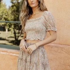 DRESS FORUM Helen Floral Mini Skirt