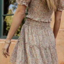 DRESS FORUM Helen Floral Mini Skirt
