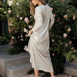 SEE AND BE SEEN Madeline Sequin Dress In Silver New Arrivals 12 SEE AND BE SEEN Madeline Sequin Dress In Silver New Arrivals