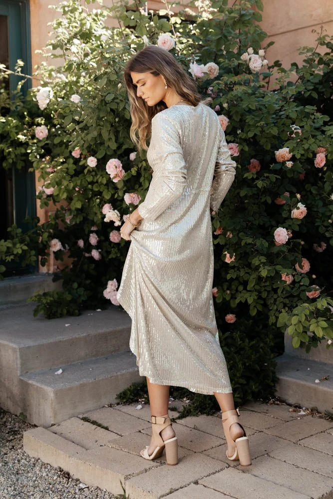 SEE AND BE SEEN Madeline Sequin Dress In Silver New Arrivals 7 SEE AND BE SEEN Madeline Sequin Dress In Silver New Arrivals