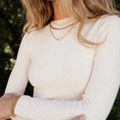 DYNAMIC FASHION Rania Cropped Top In Ivory New Arrivals