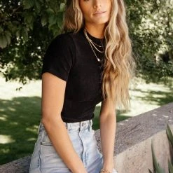 DYNAMIC FASHION Malia Cropped Top In Black New Arrivals