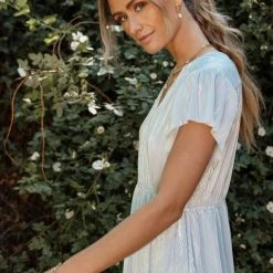 SEE AND BE SEEN New Arrivals Alessandra Dress In Light Blue