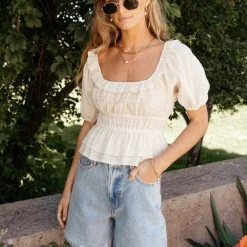 LUSH CLOTHING Nori Blouse In Cream New Arrivals 12 LUSH CLOTHING Nori Blouse In Cream New Arrivals