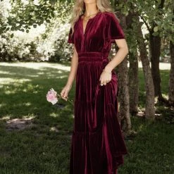 SEE AND BE SEEN Marlowe Velvet Dress In Purple