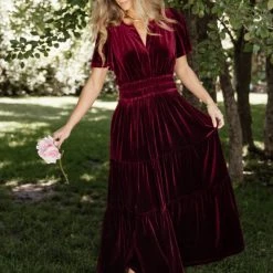 SEE AND BE SEEN Marlowe Velvet Dress In Purple