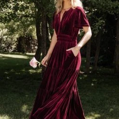 SEE AND BE SEEN Marlowe Velvet Dress In Purple