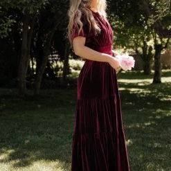 SEE AND BE SEEN Marlowe Velvet Dress In Purple