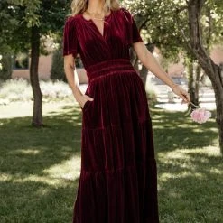 SEE AND BE SEEN Marlowe Velvet Dress In Purple