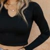DYNAMIC FASHION New Arrivals Zenni Crop Top In Black