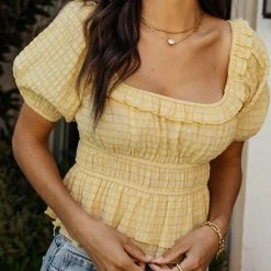 LUSH CLOTHING New Arrivals Nori Blouse In Yellow