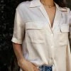 WORUI Tops Trudy Button Up Top In Nude