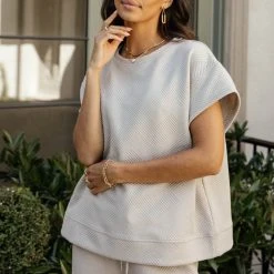 SEE AND BE SEEN Tops Sonia Top In Taupe